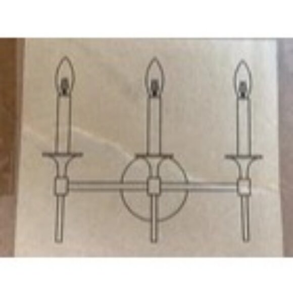 NEW LNC 3-Light Pencil Arm Candle Bathroom Vanity Light Distressed Gold Sconce - Picture 9 of 11